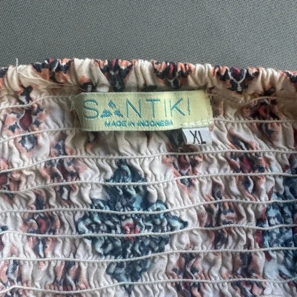 Santiki Strapless Patchwork Flowy Dress - EUC Sz L - Picture 4 of 4